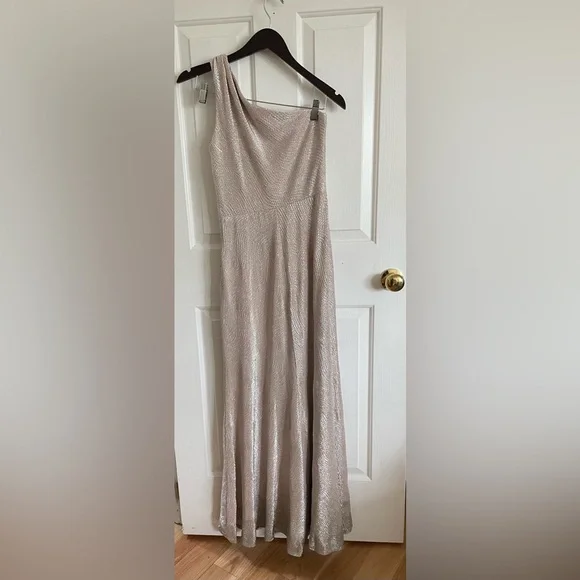 Jenny Yoo | Dresses | Jenny Yoo One Shoulder Champagne Dress | Poshmark